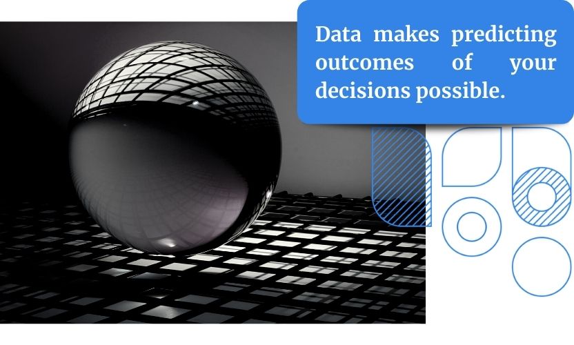 Don’t make a big business mistake of being reactive - use data to predict outcomes of your decisions.